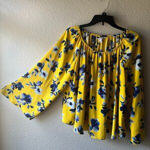 Women's Elizabeth And James Off The Shoulder Cropped Blouse Bell Sleeves